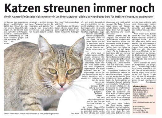 SOS-KATZEN, GÖTTINGEN